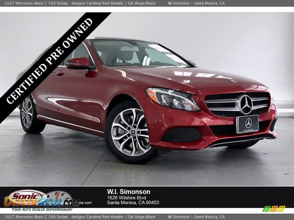 2017 Mercedes-Benz C 300 Sedan designo Cardinal Red Metallic / Silk Beige/Black Photo #1