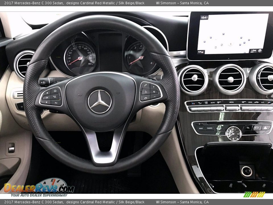 2017 Mercedes-Benz C 300 Sedan designo Cardinal Red Metallic / Silk Beige/Black Photo #4
