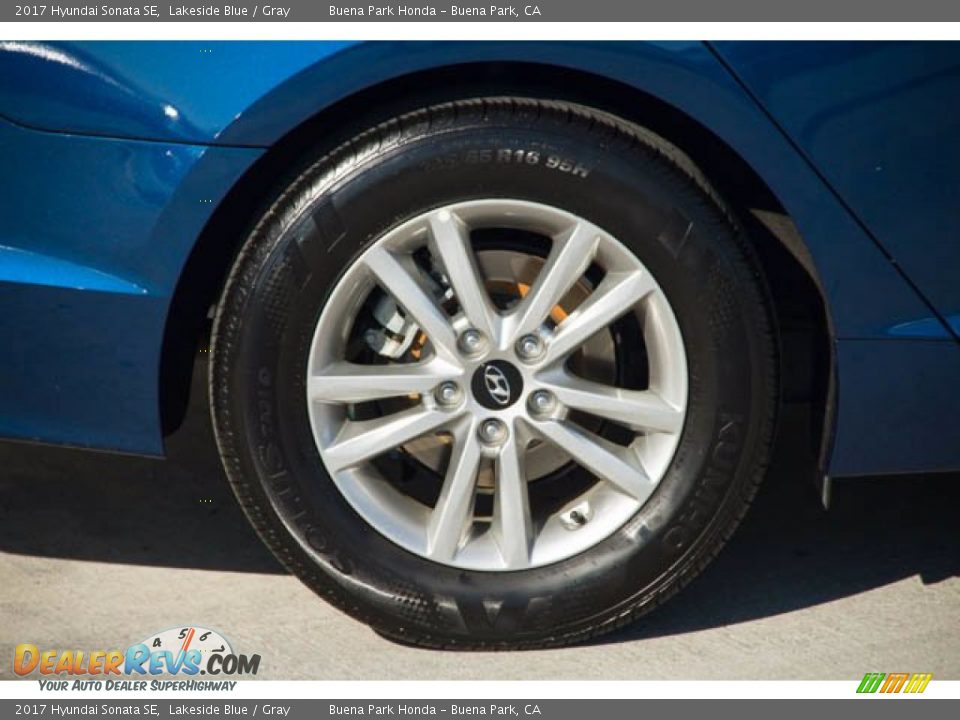 2017 Hyundai Sonata SE Lakeside Blue / Gray Photo #35