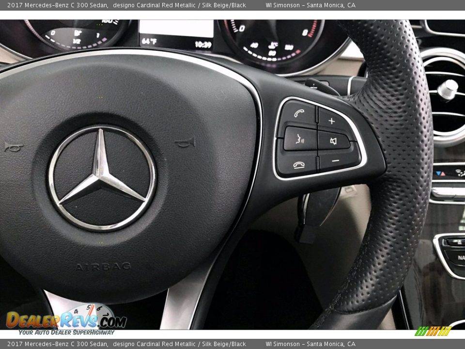 2017 Mercedes-Benz C 300 Sedan designo Cardinal Red Metallic / Silk Beige/Black Photo #19