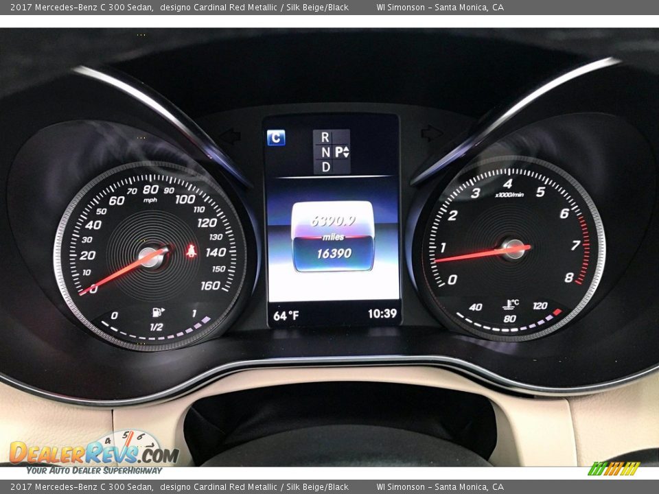 2017 Mercedes-Benz C 300 Sedan designo Cardinal Red Metallic / Silk Beige/Black Photo #20