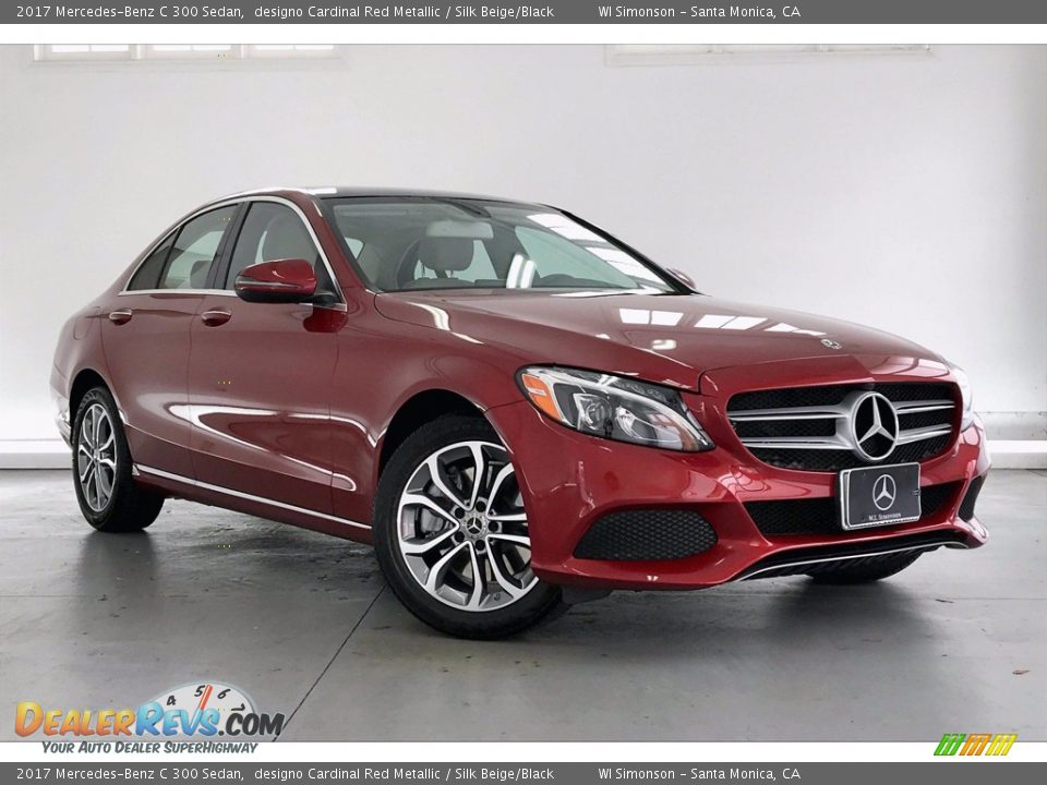 2017 Mercedes-Benz C 300 Sedan designo Cardinal Red Metallic / Silk Beige/Black Photo #34