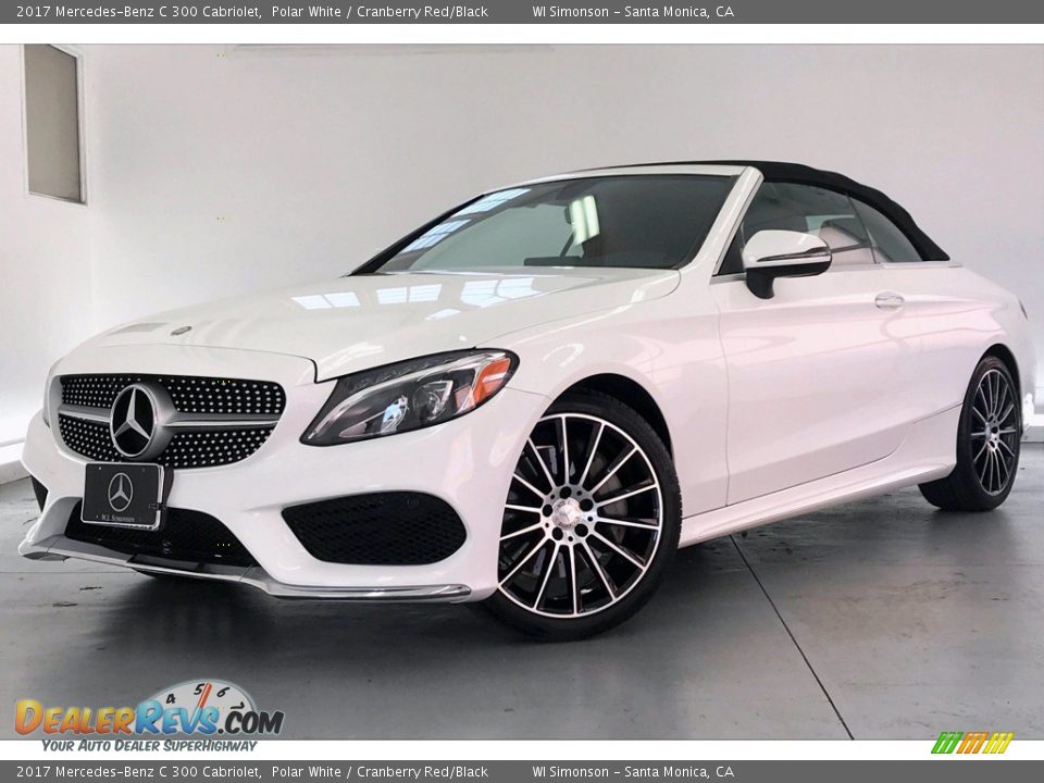 2017 Mercedes-Benz C 300 Cabriolet Polar White / Cranberry Red/Black Photo #12