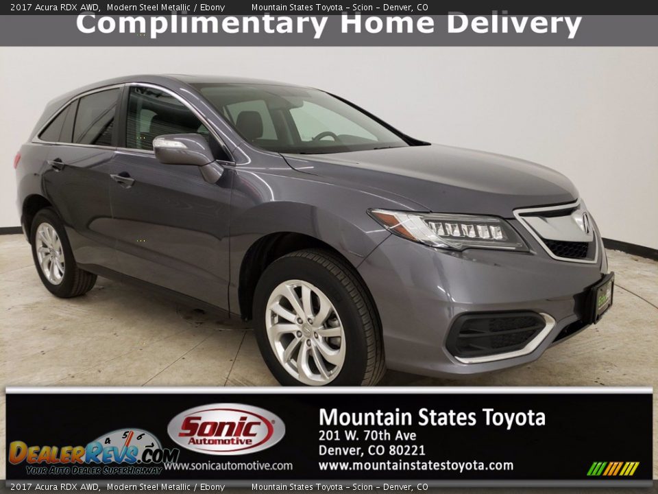 2017 Acura RDX AWD Modern Steel Metallic / Ebony Photo #1