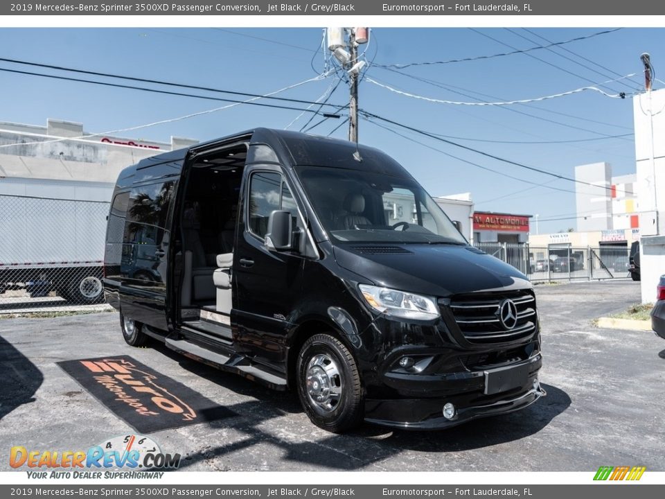 2019 Mercedes-Benz Sprinter 3500XD Passenger Conversion Jet Black / Grey/Black Photo #1