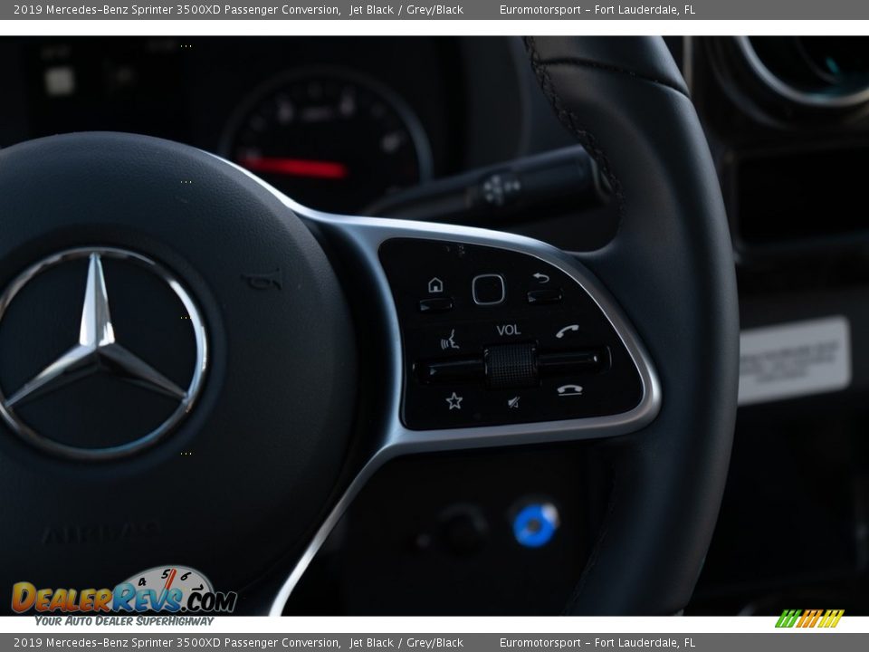 2019 Mercedes-Benz Sprinter 3500XD Passenger Conversion Jet Black / Grey/Black Photo #5