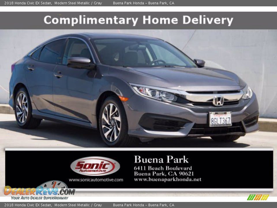 2018 Honda Civic EX Sedan Modern Steel Metallic / Gray Photo #1