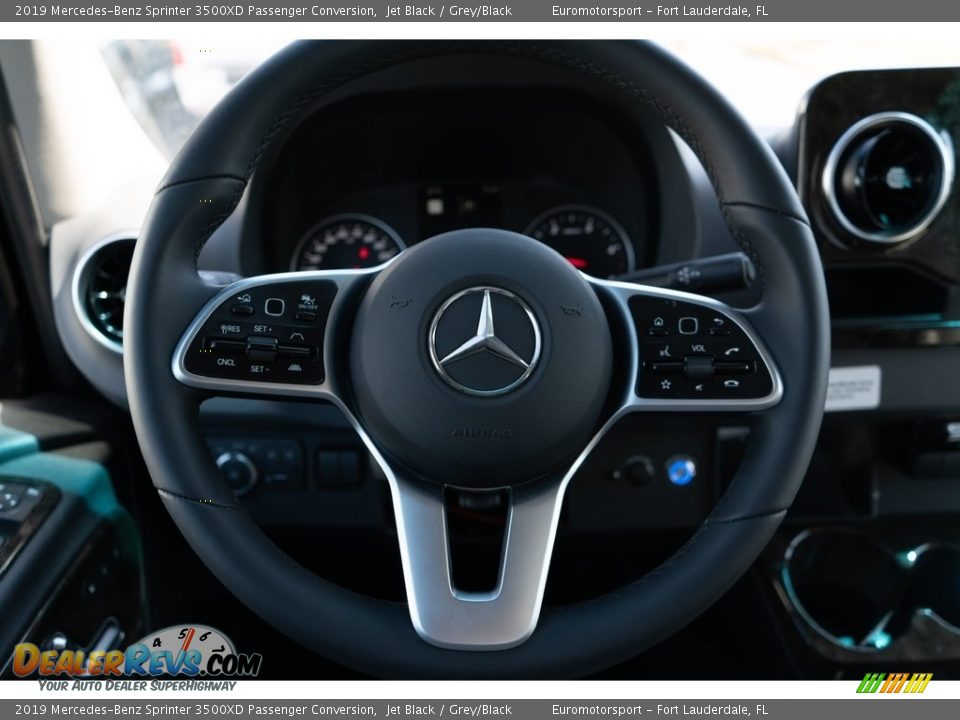 2019 Mercedes-Benz Sprinter 3500XD Passenger Conversion Jet Black / Grey/Black Photo #11