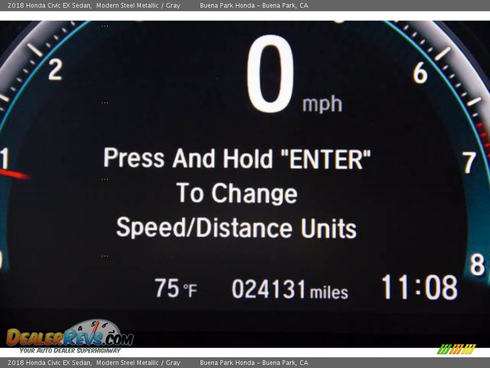 2018 Honda Civic EX Sedan Modern Steel Metallic / Gray Photo #6