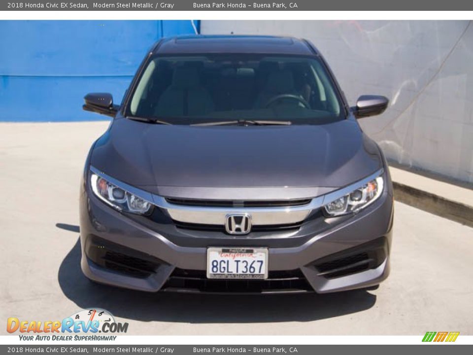 2018 Honda Civic EX Sedan Modern Steel Metallic / Gray Photo #7