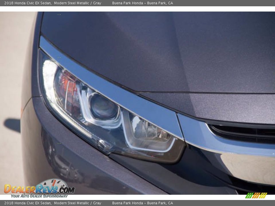 2018 Honda Civic EX Sedan Modern Steel Metallic / Gray Photo #8
