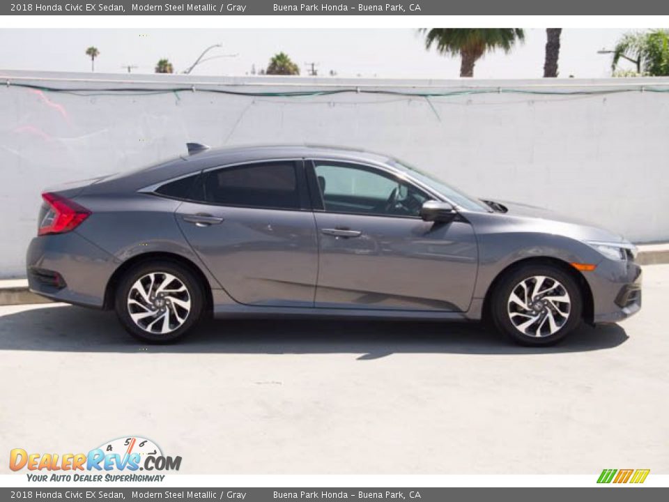 2018 Honda Civic EX Sedan Modern Steel Metallic / Gray Photo #14