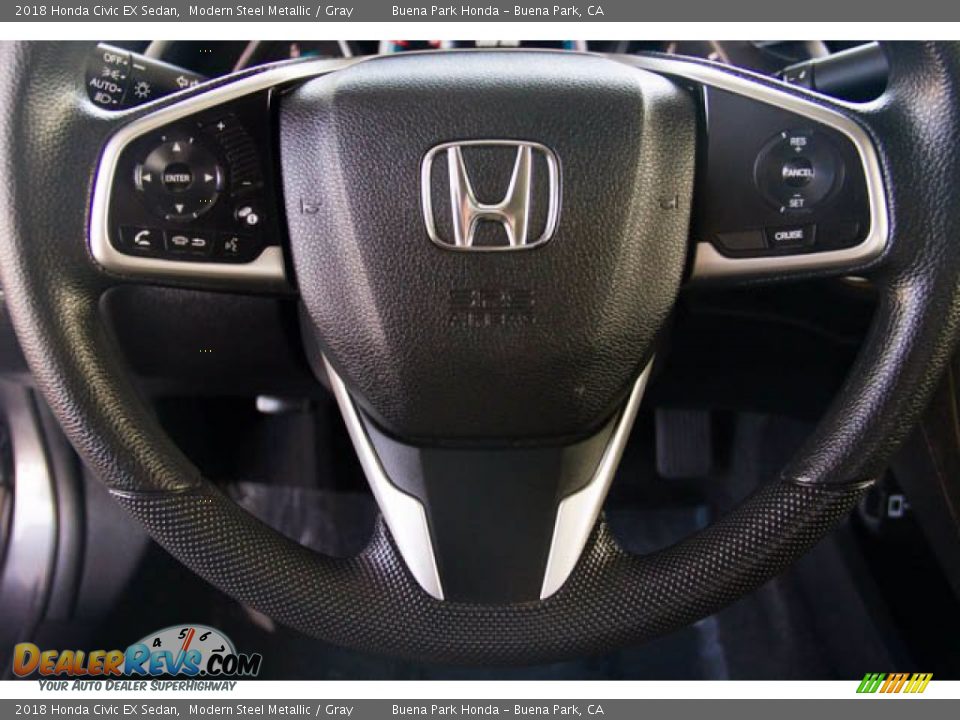 2018 Honda Civic EX Sedan Modern Steel Metallic / Gray Photo #15