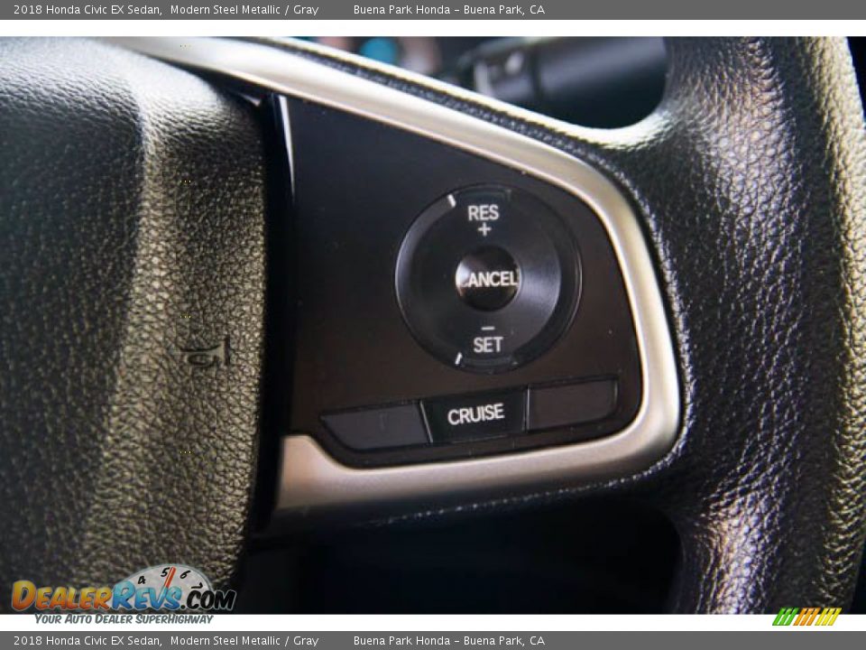 2018 Honda Civic EX Sedan Modern Steel Metallic / Gray Photo #17