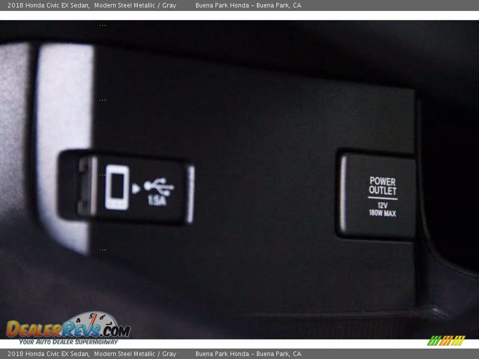 2018 Honda Civic EX Sedan Modern Steel Metallic / Gray Photo #19