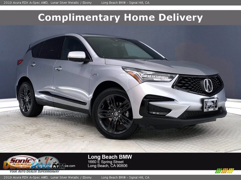 2019 Acura RDX A-Spec AWD Lunar Silver Metallic / Ebony Photo #1