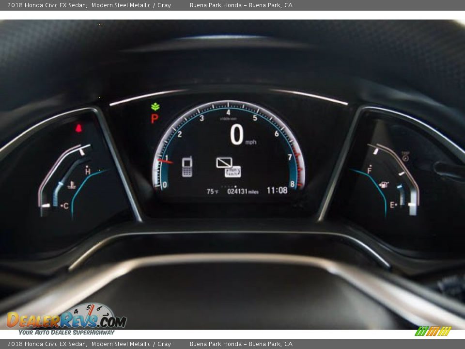 2018 Honda Civic EX Sedan Modern Steel Metallic / Gray Photo #31