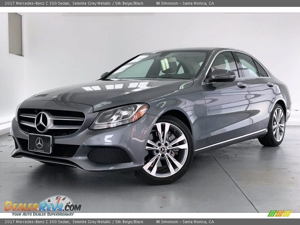 2017 Mercedes-Benz C 300 Sedan Selenite Grey Metallic / Silk Beige/Black Photo #12