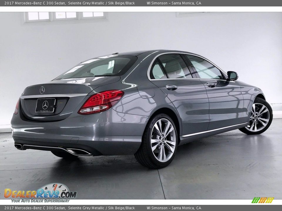 2017 Mercedes-Benz C 300 Sedan Selenite Grey Metallic / Silk Beige/Black Photo #16