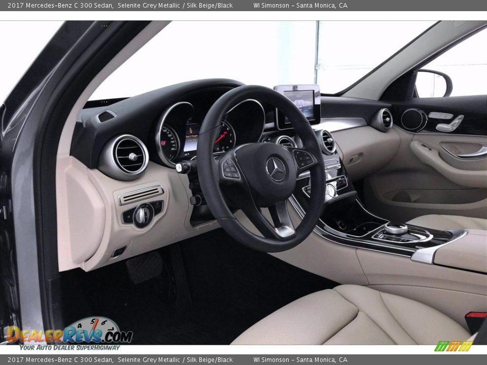 2017 Mercedes-Benz C 300 Sedan Selenite Grey Metallic / Silk Beige/Black Photo #22
