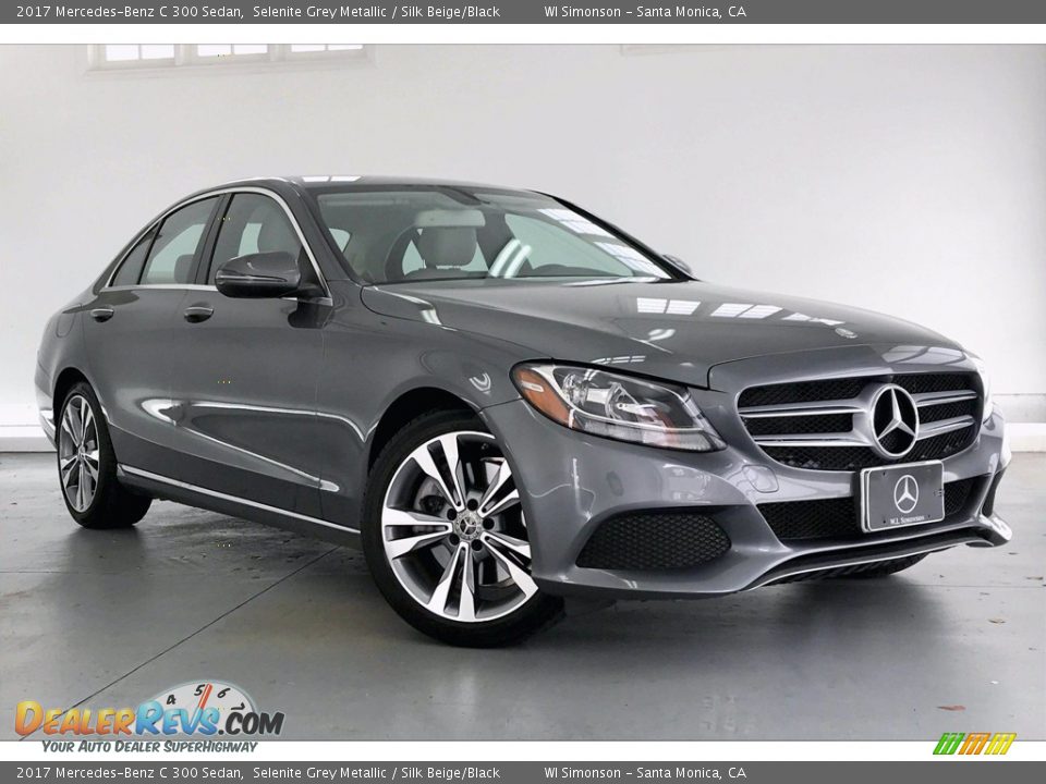 2017 Mercedes-Benz C 300 Sedan Selenite Grey Metallic / Silk Beige/Black Photo #34