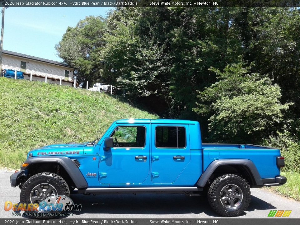 2020 Jeep Gladiator Rubicon 4x4 Hydro Blue Pearl / Black/Dark Saddle Photo #1