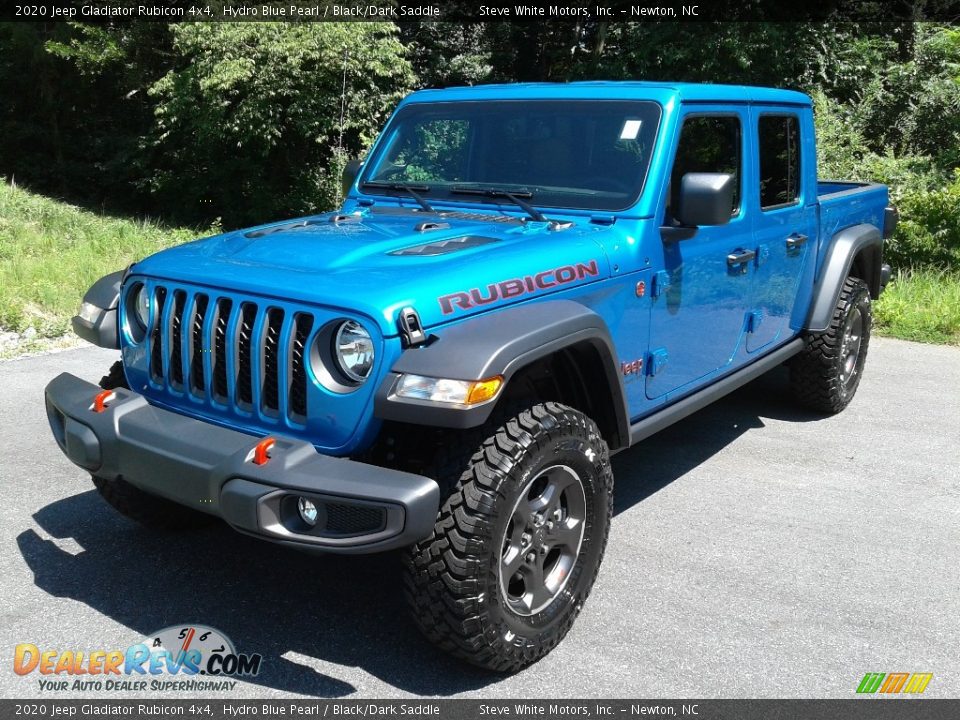 2020 Jeep Gladiator Rubicon 4x4 Hydro Blue Pearl / Black/Dark Saddle Photo #2