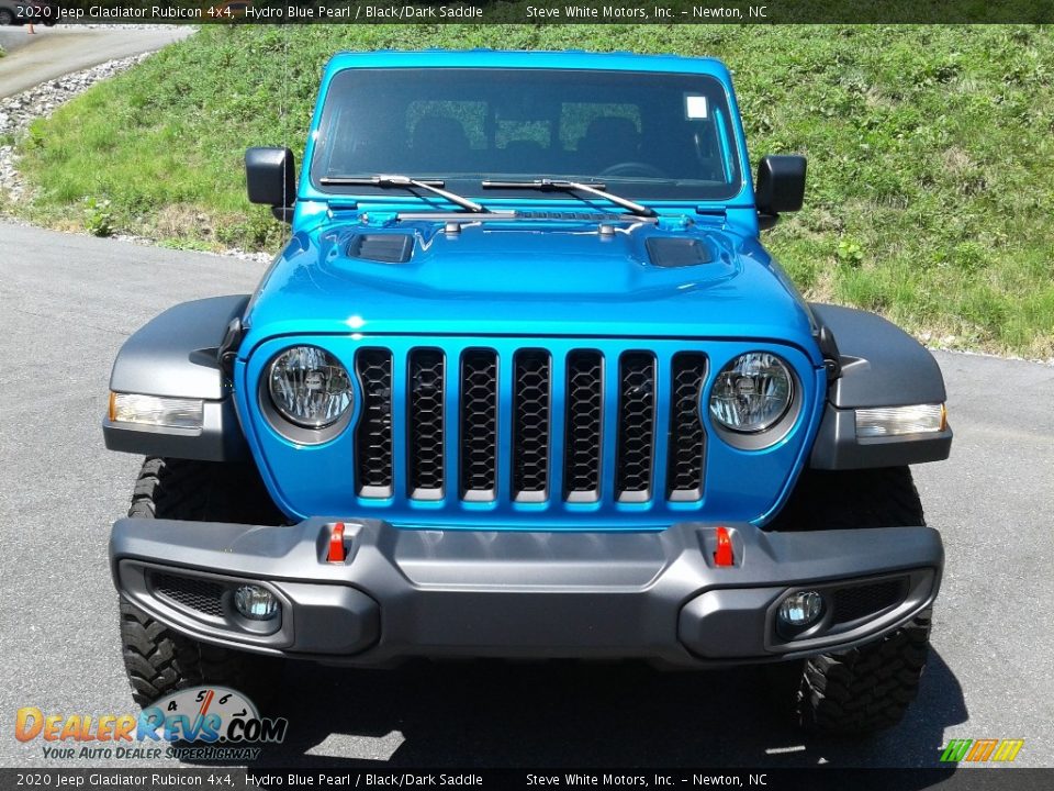 2020 Jeep Gladiator Rubicon 4x4 Hydro Blue Pearl / Black/Dark Saddle Photo #3