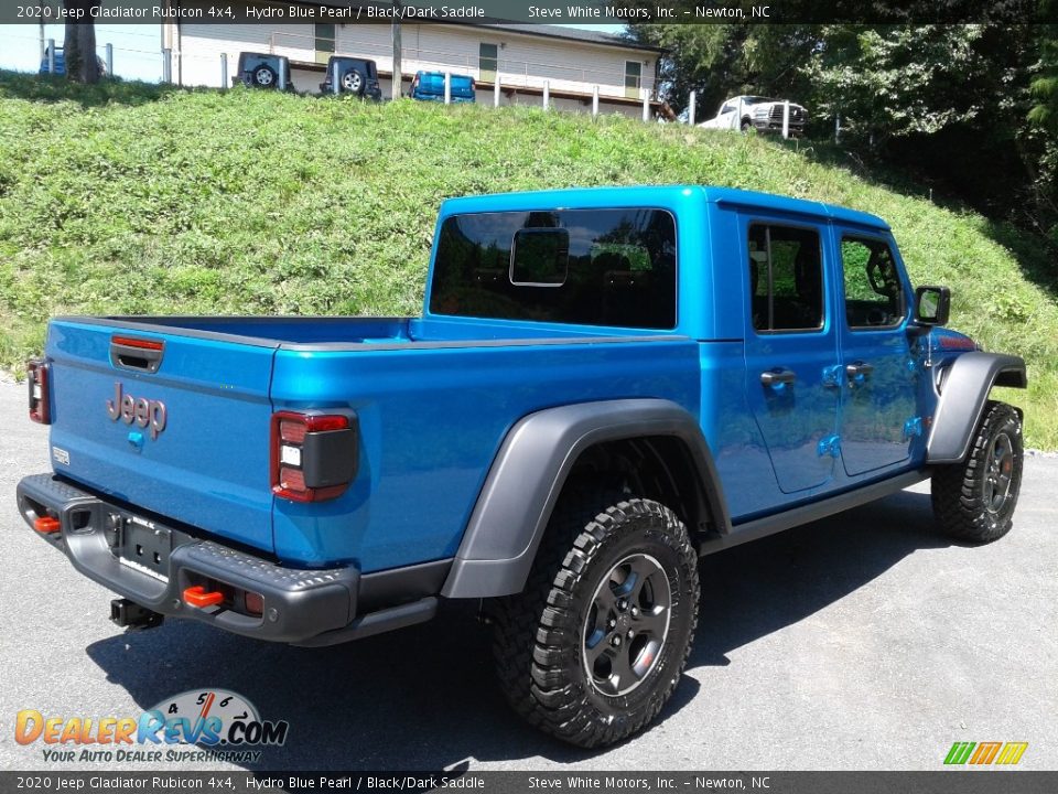 2020 Jeep Gladiator Rubicon 4x4 Hydro Blue Pearl / Black/Dark Saddle Photo #6