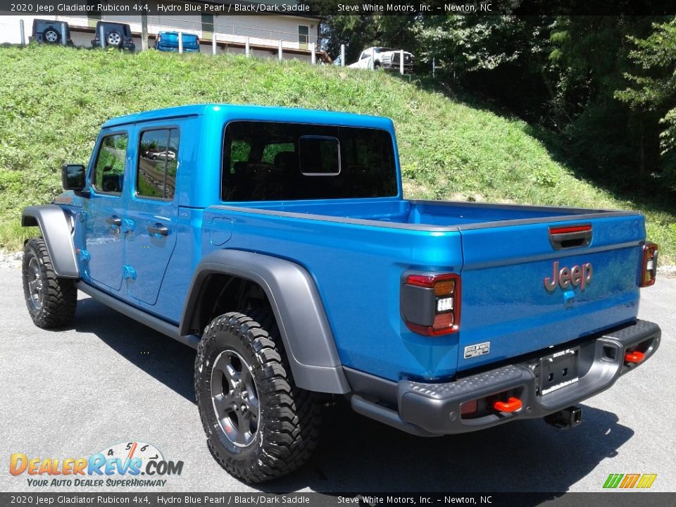 2020 Jeep Gladiator Rubicon 4x4 Hydro Blue Pearl / Black/Dark Saddle Photo #8