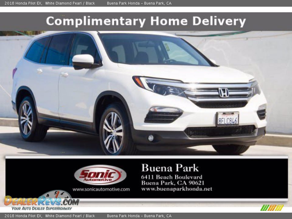 2018 Honda Pilot EX White Diamond Pearl / Black Photo #1