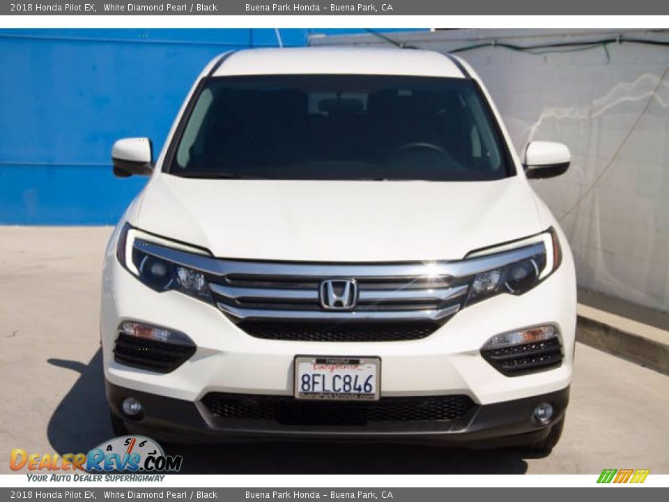 2018 Honda Pilot EX White Diamond Pearl / Black Photo #7