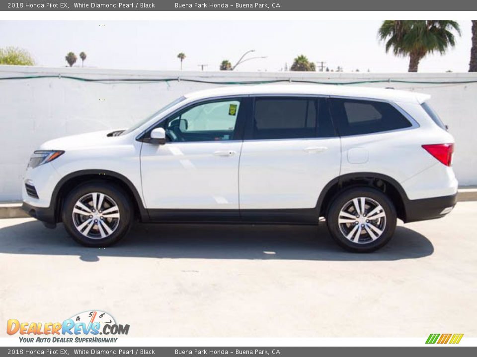 2018 Honda Pilot EX White Diamond Pearl / Black Photo #8