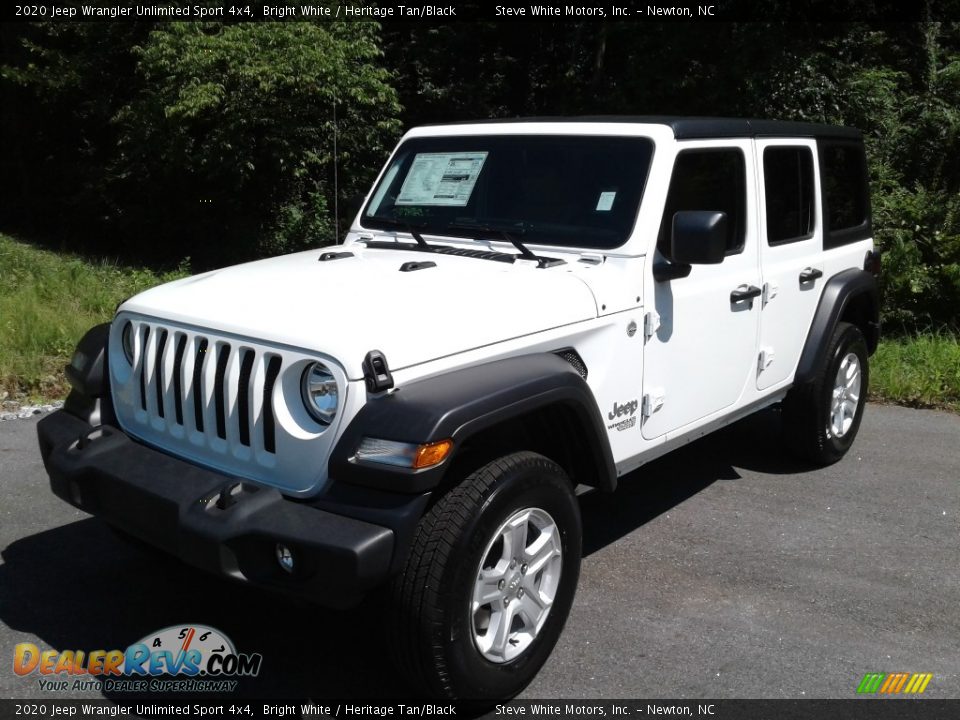 2020 Jeep Wrangler Unlimited Sport 4x4 Bright White / Heritage Tan/Black Photo #2