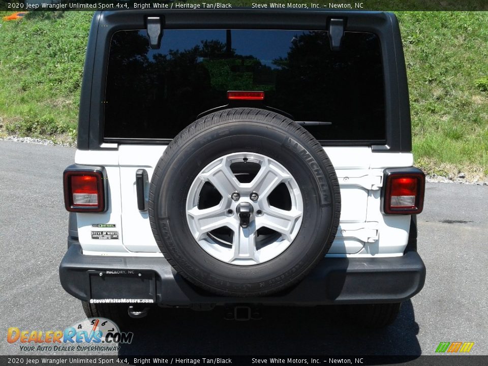 2020 Jeep Wrangler Unlimited Sport 4x4 Bright White / Heritage Tan/Black Photo #7
