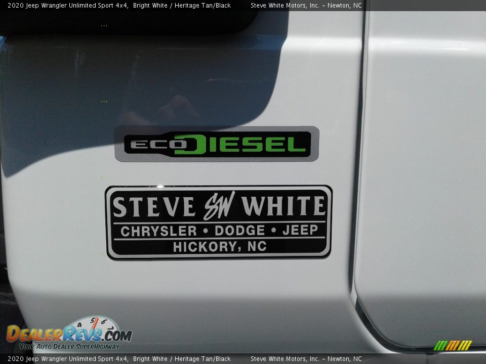 2020 Jeep Wrangler Unlimited Sport 4x4 Bright White / Heritage Tan/Black Photo #9
