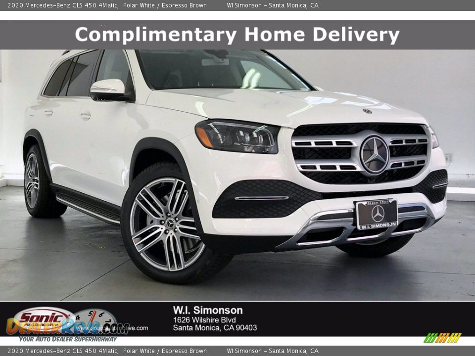 2020 Mercedes-Benz GLS 450 4Matic Polar White / Espresso Brown Photo #1