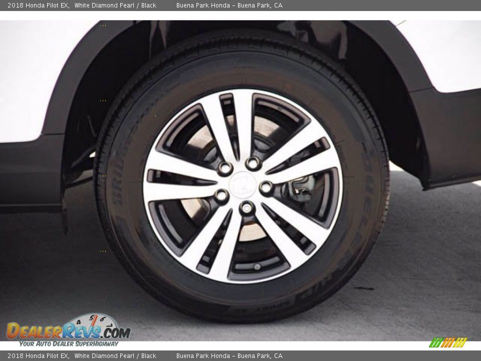 2018 Honda Pilot EX White Diamond Pearl / Black Photo #35