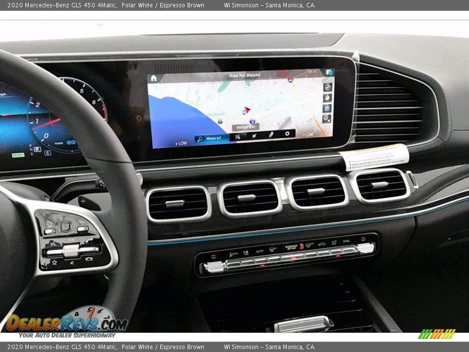 2020 Mercedes-Benz GLS 450 4Matic Polar White / Espresso Brown Photo #6