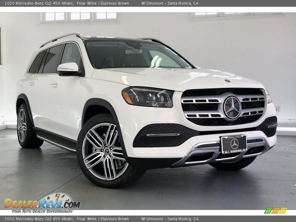 2020 Mercedes-Benz GLS 450 4Matic Polar White / Espresso Brown Photo #12
