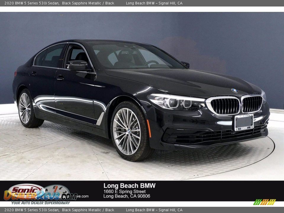 2020 BMW 5 Series 530i Sedan Black Sapphire Metallic / Black Photo #1