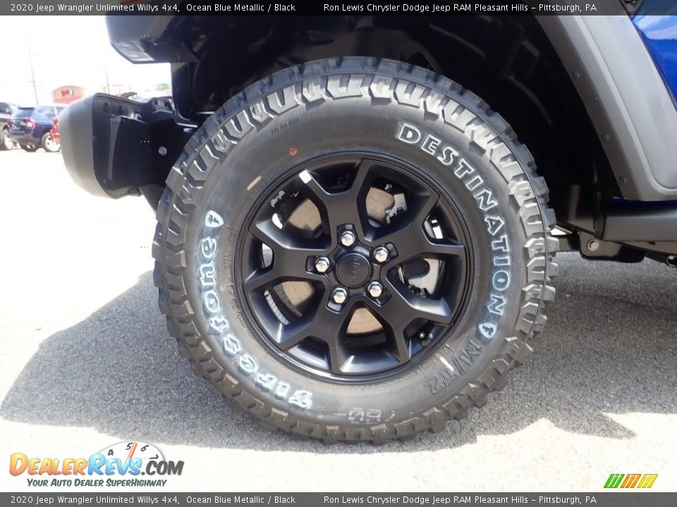 2020 Jeep Wrangler Unlimited Willys 4x4 Ocean Blue Metallic / Black Photo #6