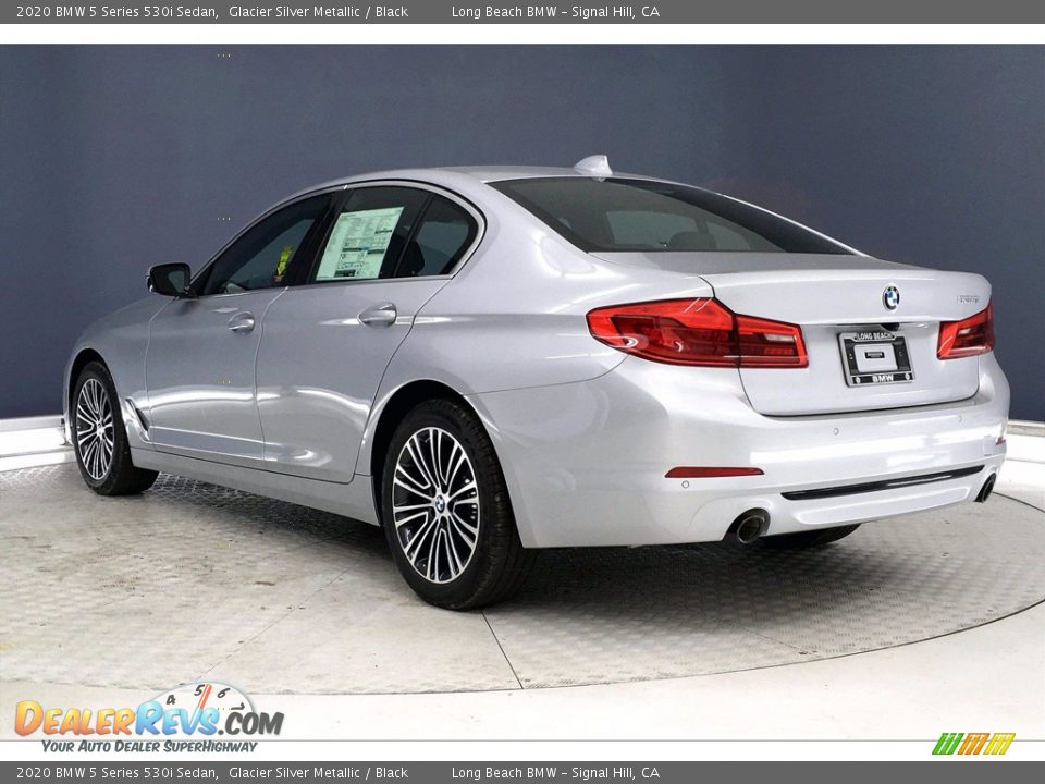 2020 BMW 5 Series 530i Sedan Glacier Silver Metallic / Black Photo #3