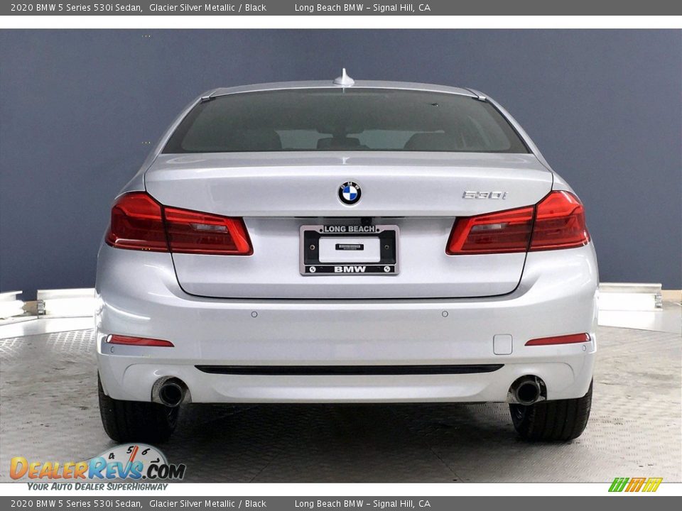 2020 BMW 5 Series 530i Sedan Glacier Silver Metallic / Black Photo #4