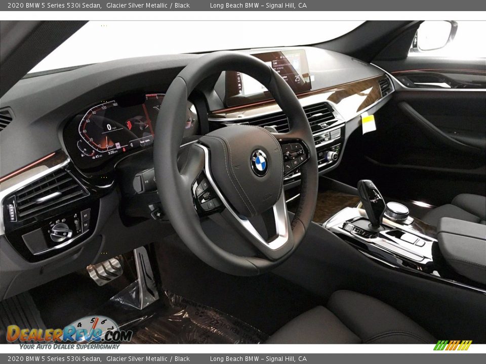 2020 BMW 5 Series 530i Sedan Glacier Silver Metallic / Black Photo #7