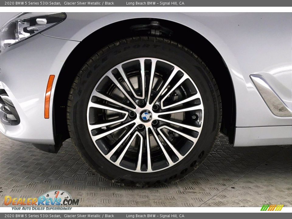 2020 BMW 5 Series 530i Sedan Glacier Silver Metallic / Black Photo #12