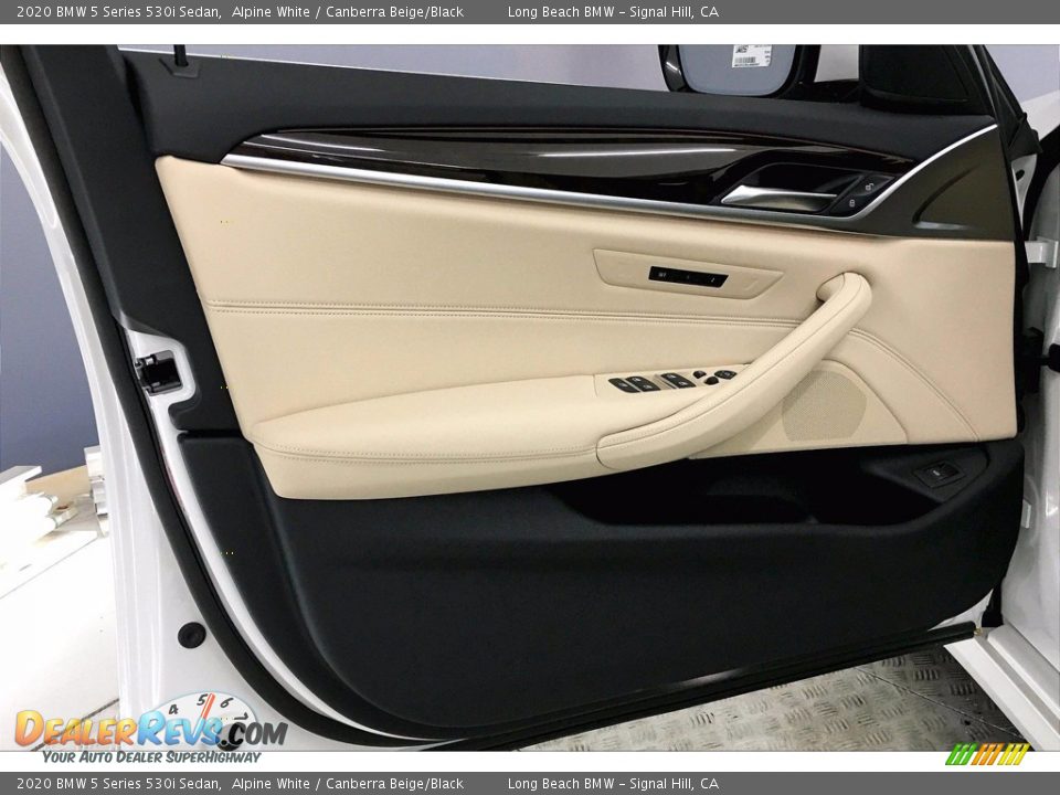 2020 BMW 5 Series 530i Sedan Alpine White / Canberra Beige/Black Photo #13