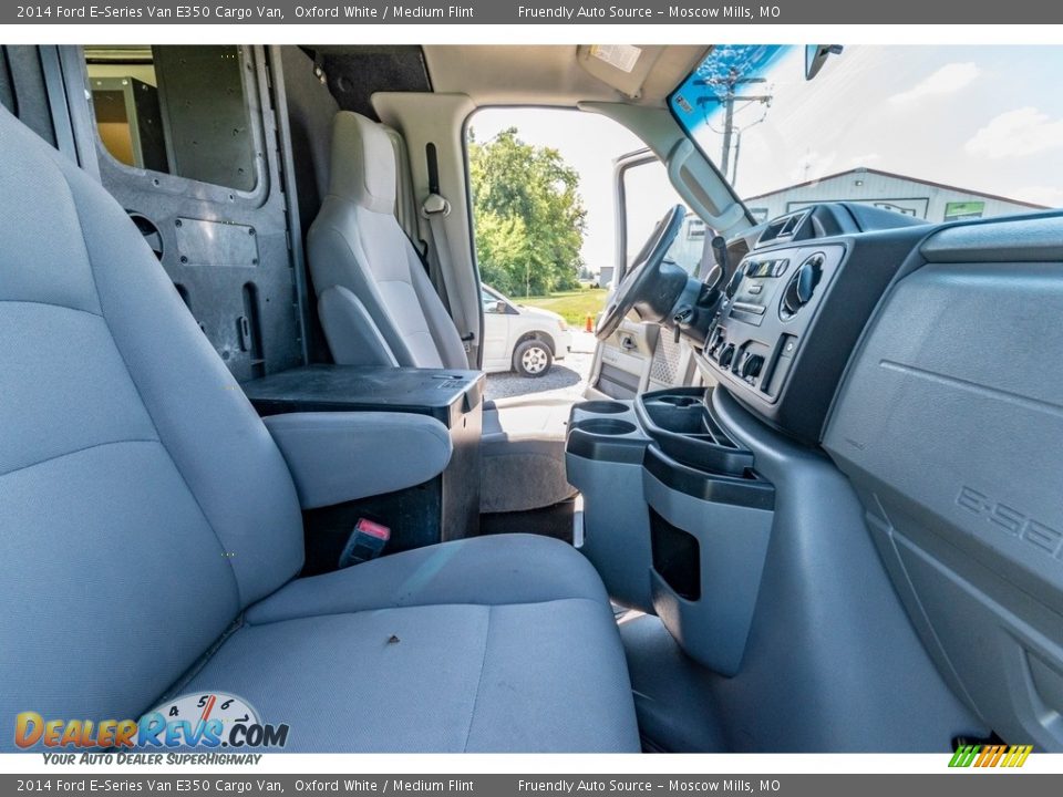 2014 Ford E-Series Van E350 Cargo Van Oxford White / Medium Flint Photo #28