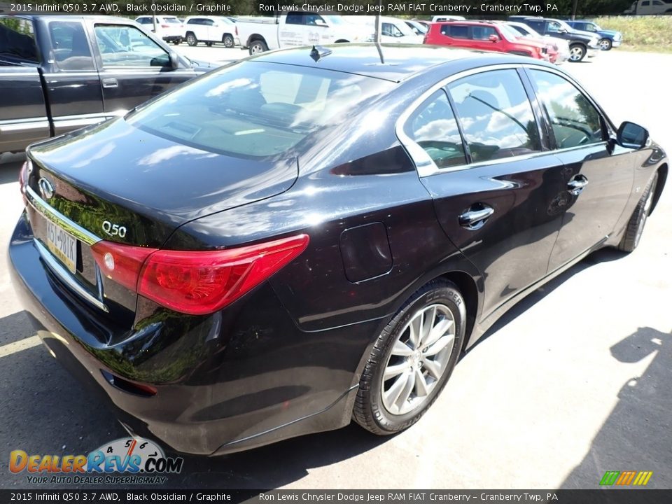 2015 Infiniti Q50 3.7 AWD Black Obsidian / Graphite Photo #3