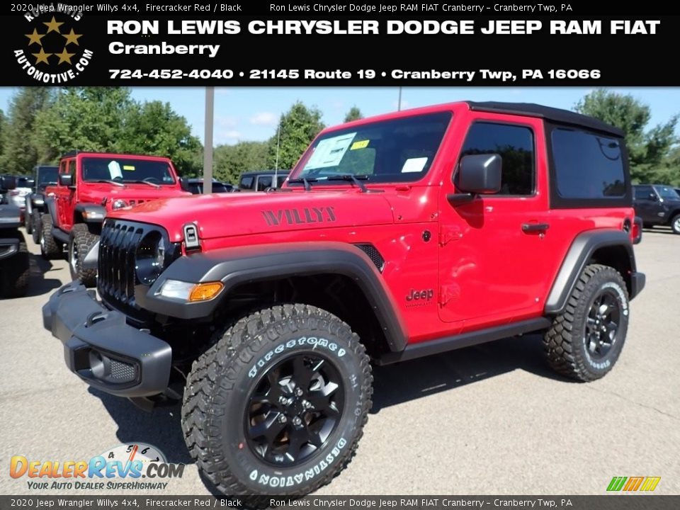 2020 Jeep Wrangler Willys 4x4 Firecracker Red / Black Photo #1